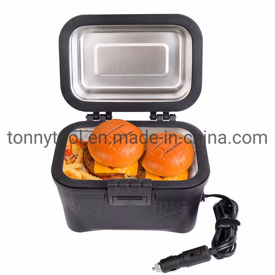 Lancheira elétrica portátil 12V Caixa dupla camada 12V aquecida almoço fogão aquecedor de alimentos para caminhão